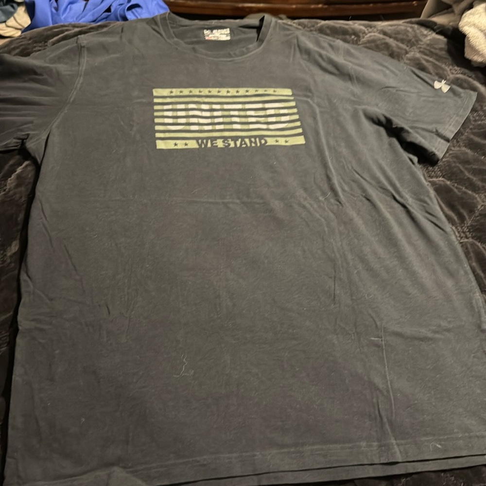 Under Armour, black and camo united T-shirt size XXL.